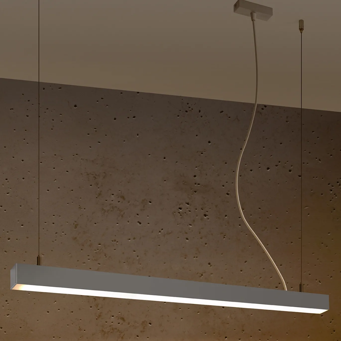 Hanglamp Pinne Grijs 3000K 90cm - Giga Meubel