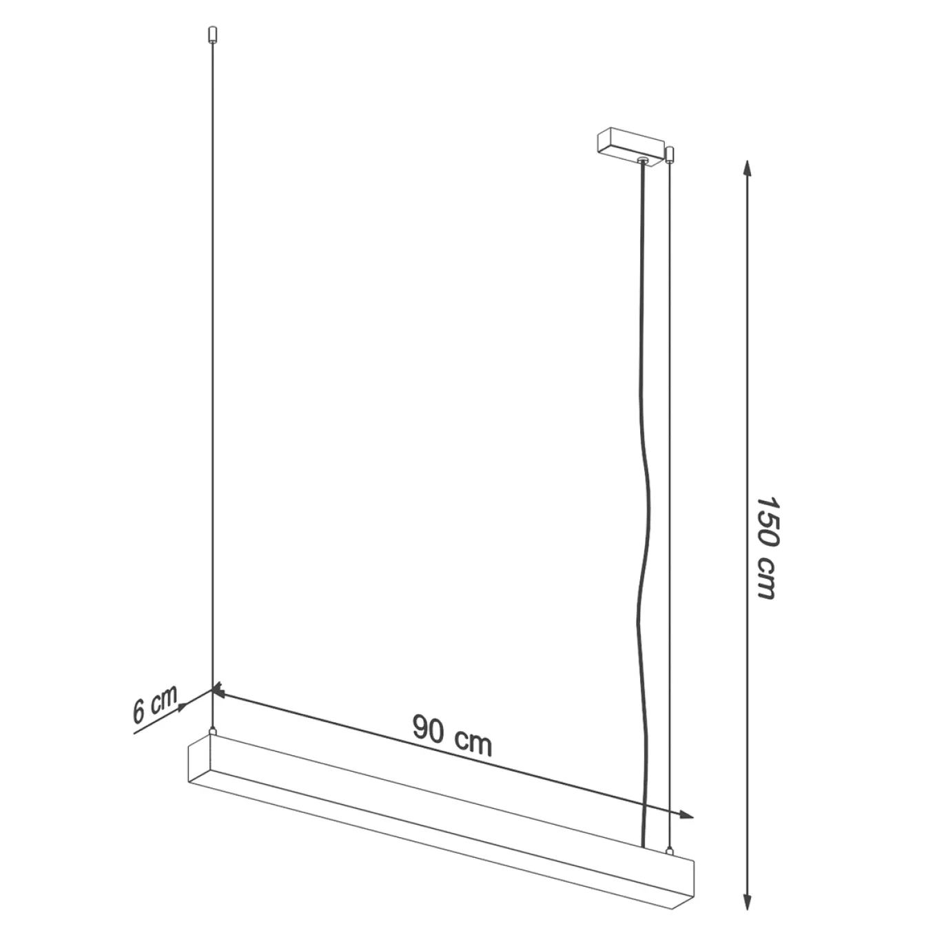 Hanglamp Pinne Wit 3000K 90cm - Giga Meubel