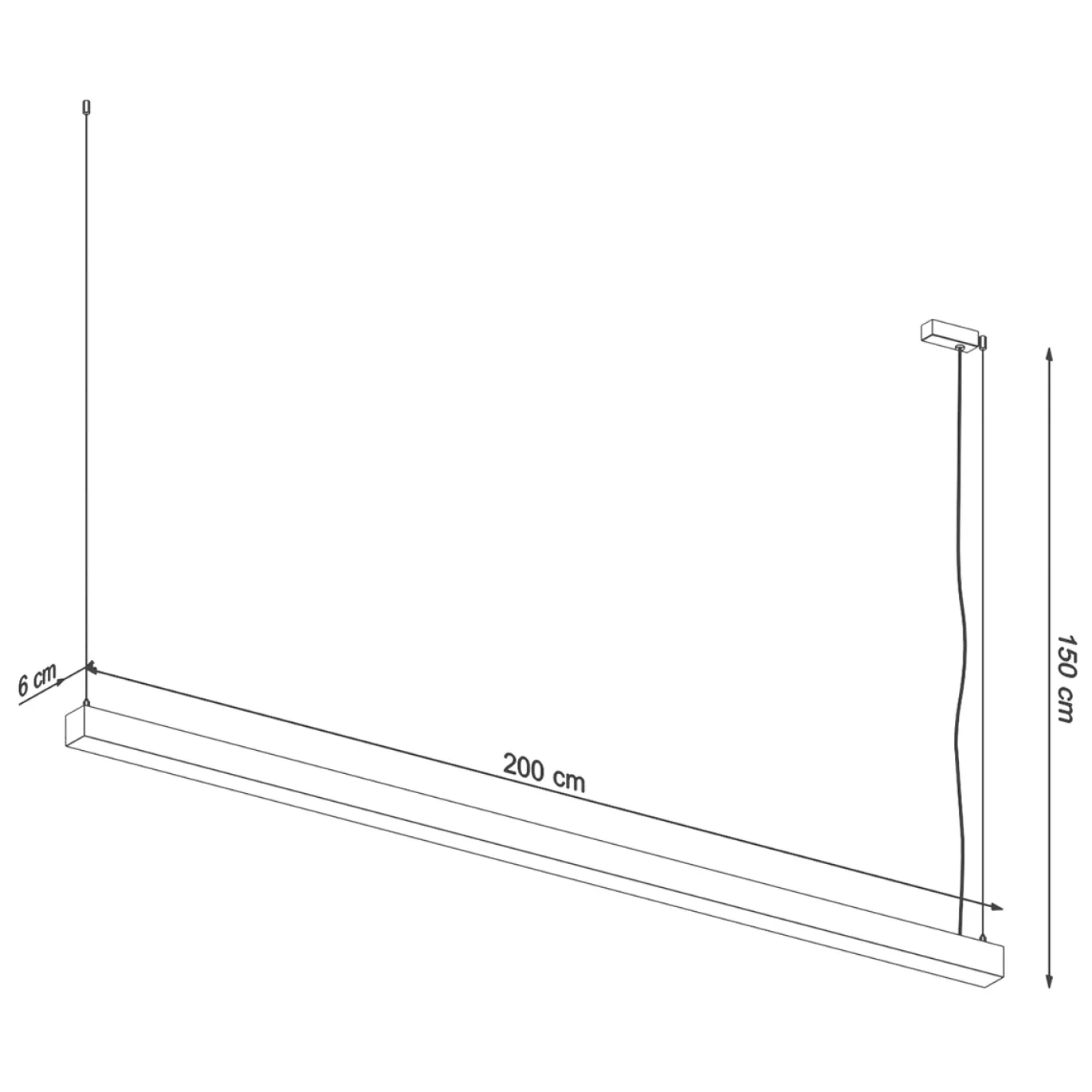 Hanglamp Pinne Wit 3000K 200cm - Giga Meubel
