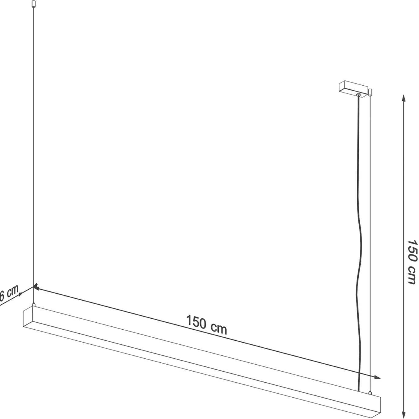 Hanglamp Pinne Wit 3000K 150cm - Giga Meubel