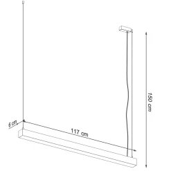 Hanglamp Pinne Wit 4000K 118cm - Giga Meubel