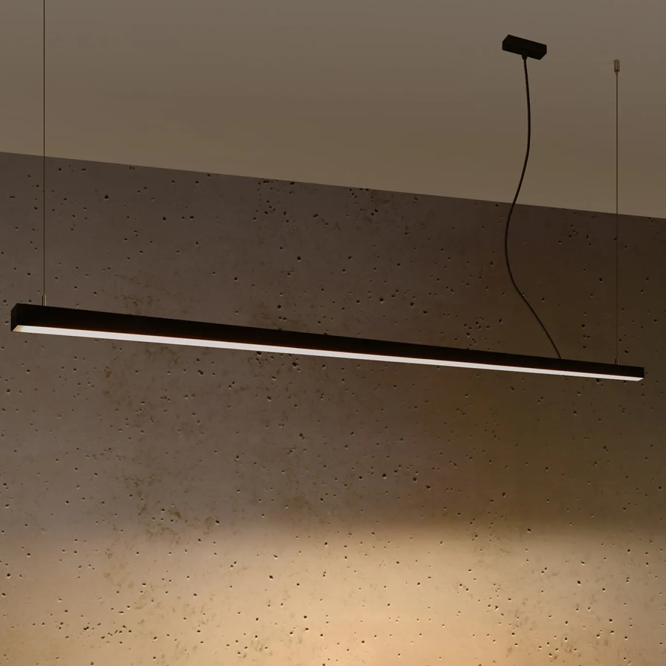 Hanglamp Pinne Zwart 3000K 200cm - Giga Meubel