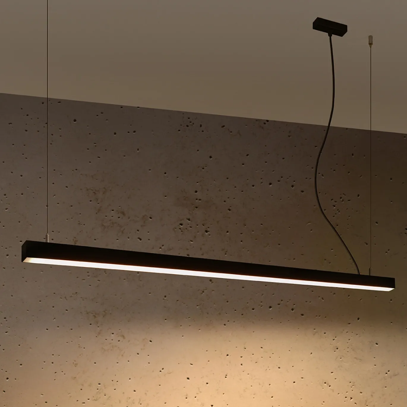 Hanglamp Pinne Zwart 3000K 150cm - Giga Meubel