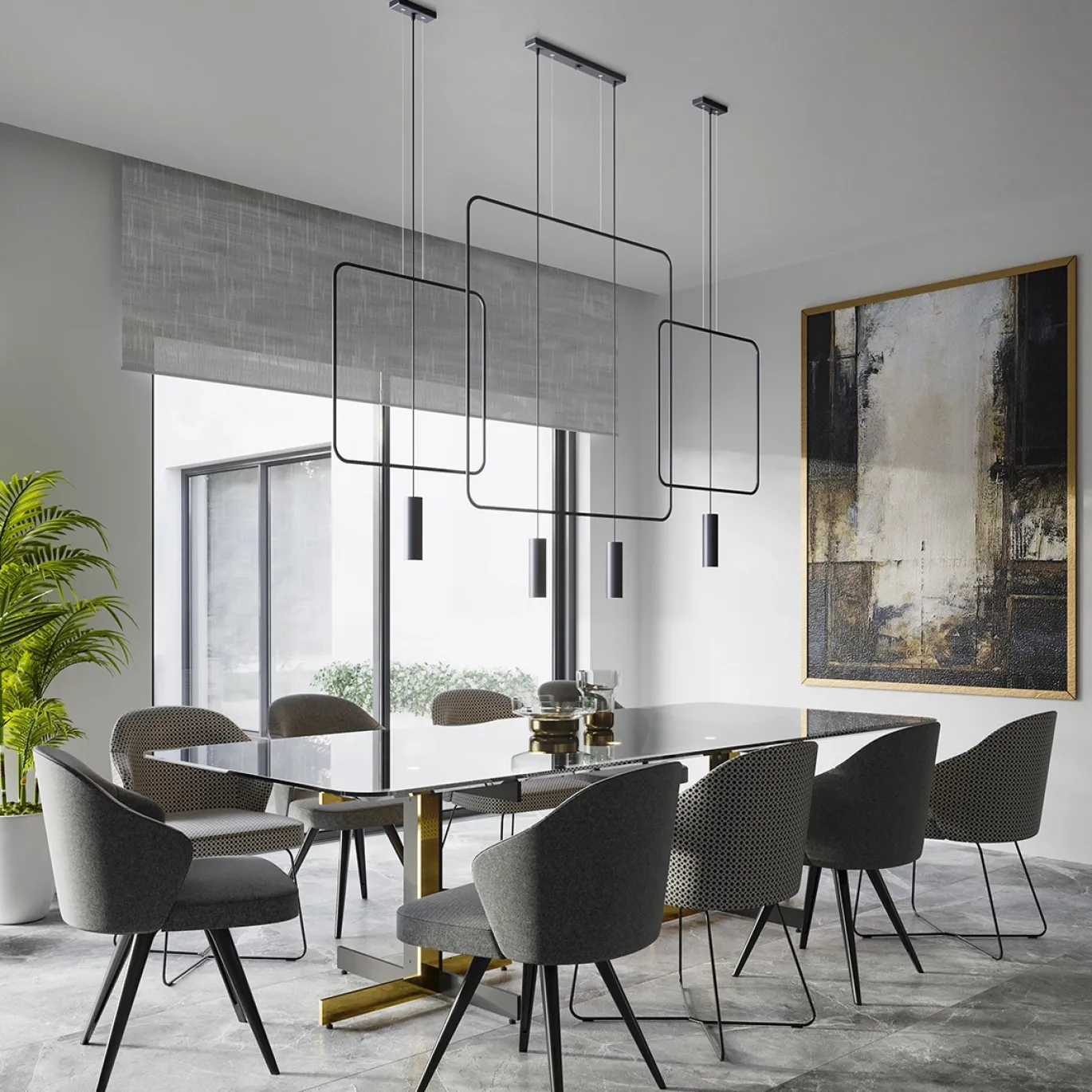Hanglamp Rana 1-Lichts Zwart - Giga Meubel