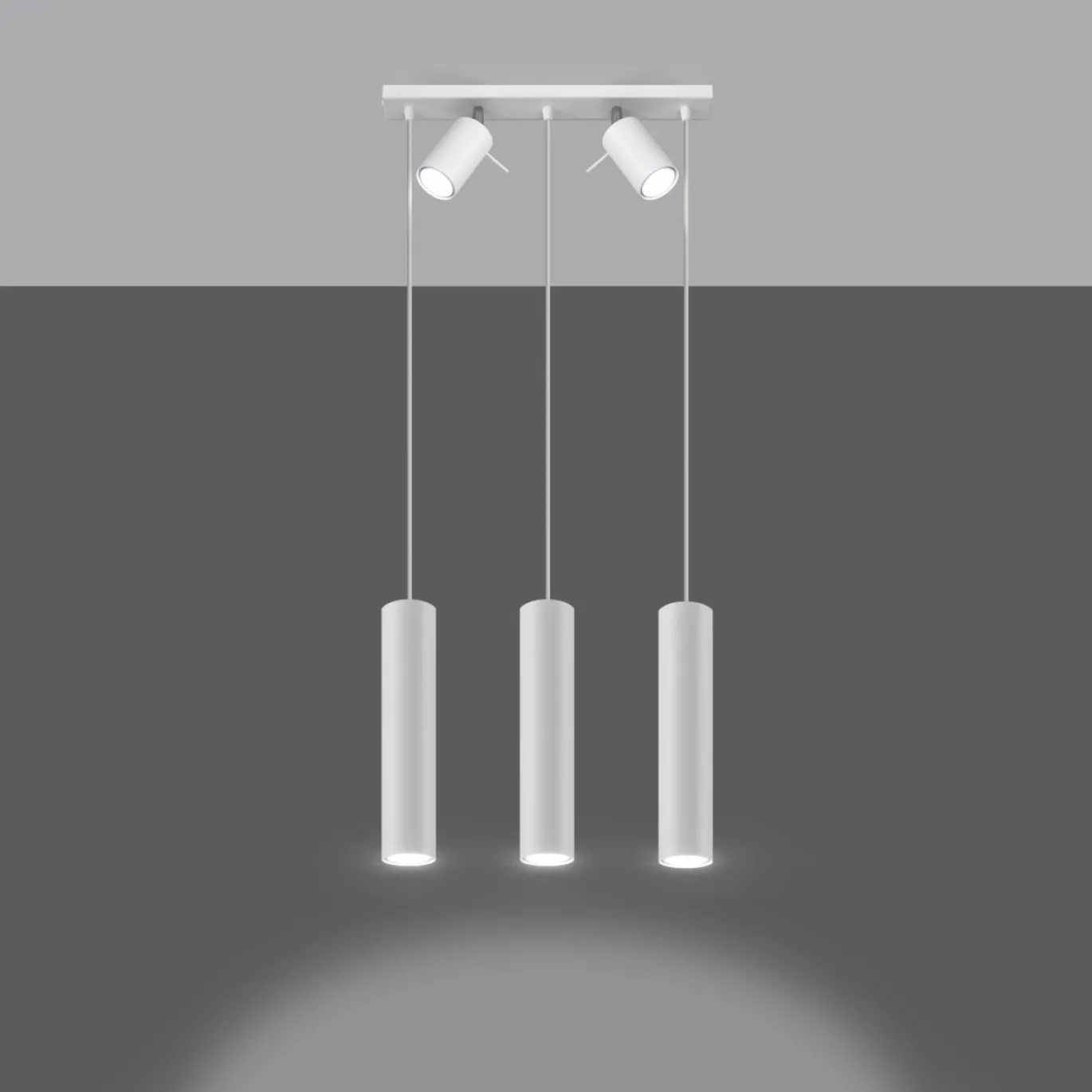 Hanglamp Ring 5-Lichts Wit - Giga Meubel
