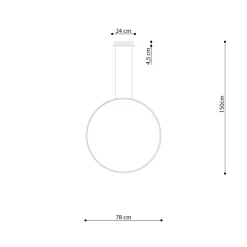 Hanglamp Rio Wit 3000K Ø78cm - Giga Meubel