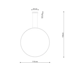 Hanglamp Rio Wit 3000K Ø110cm - Giga Meubel