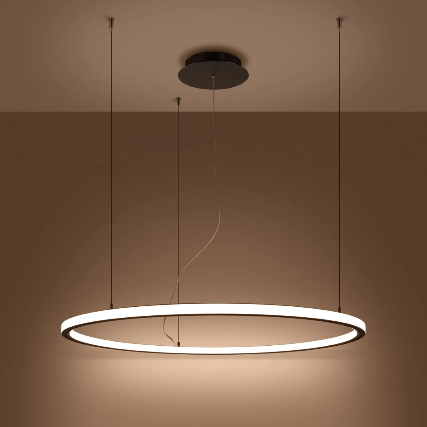 Hanglamp Risa Zwart LED Ø80cm - Giga Meubel