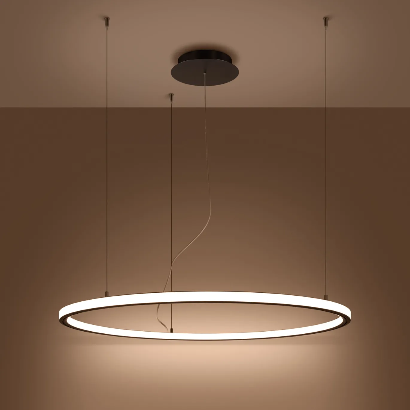Hanglamp Risa Zwart LED Ø80cm - Giga Meubel