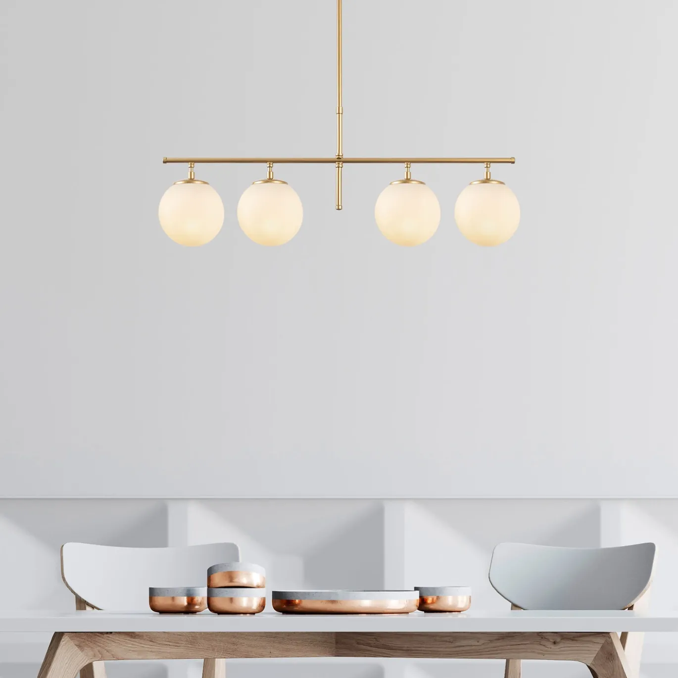 Hanglamp Roe 4-Lichts Shiny Goud