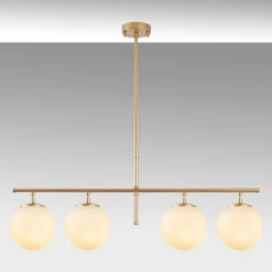 Hanglamp Roe 4-Lichts Shiny Goud