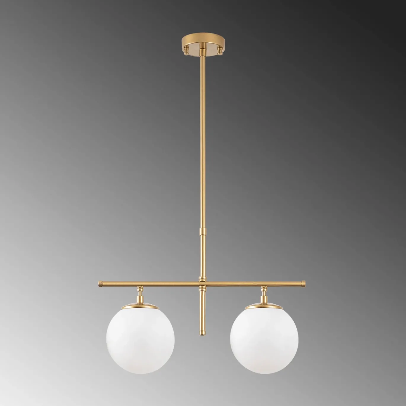 Hanglamp Roe Metaal Shiny Goud 2-Lichts