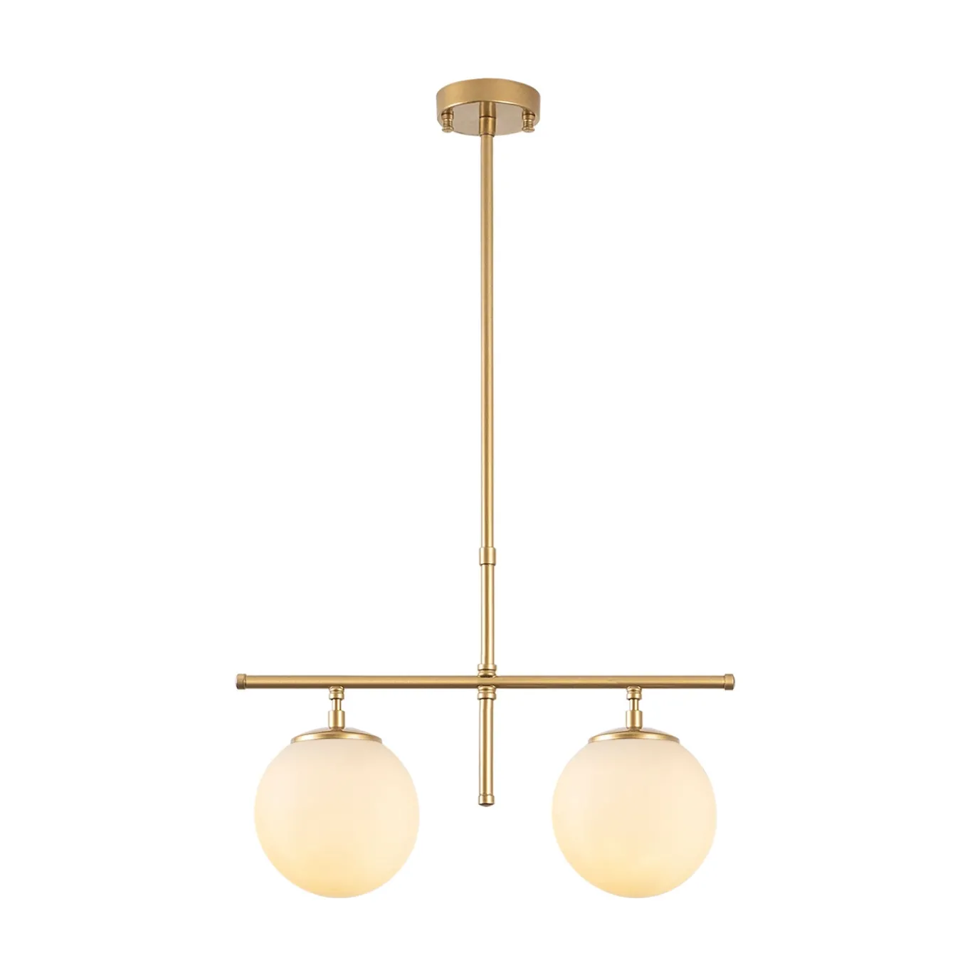 Hanglamp Roe Metaal Shiny Goud 2-Lichts
