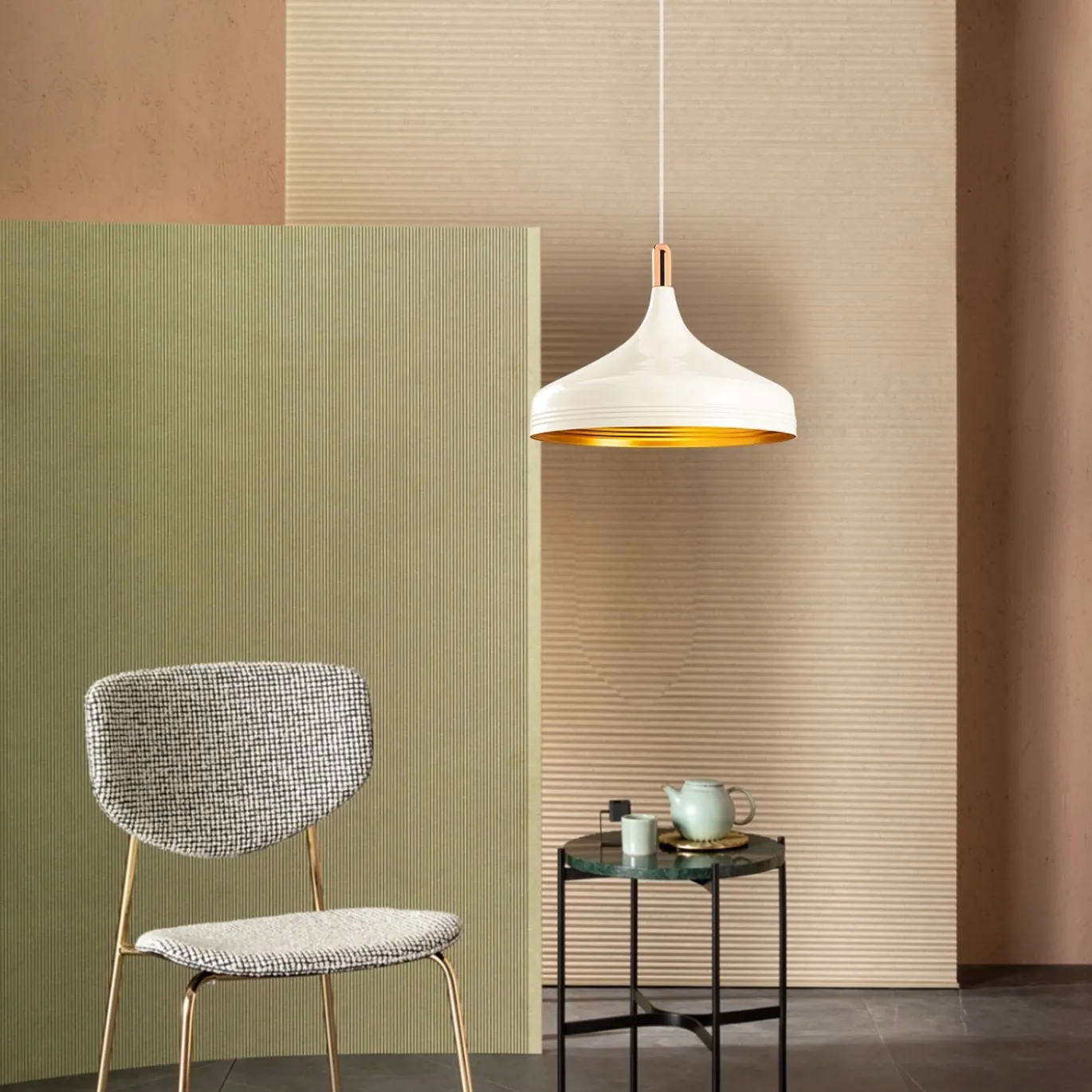 Hanglamp Saglam Design Wit/Goud