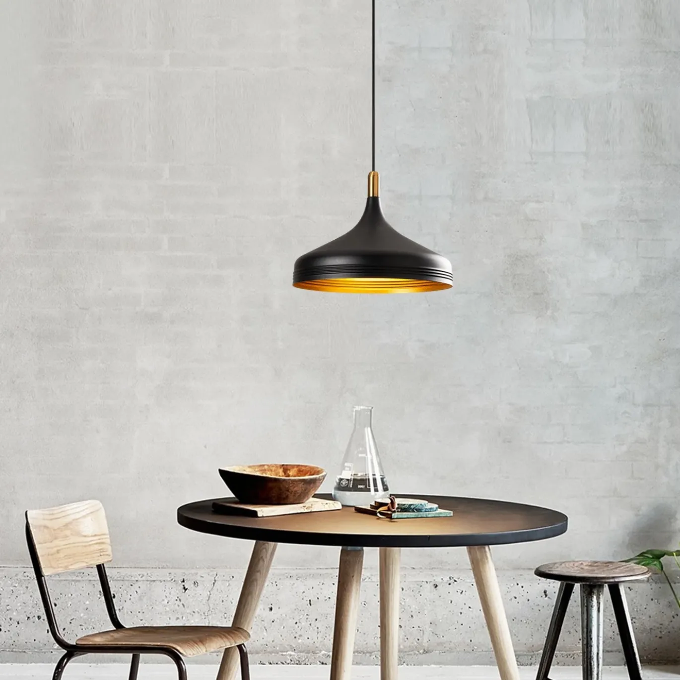 Hanglamp Saglam Design Zwart/Goud
