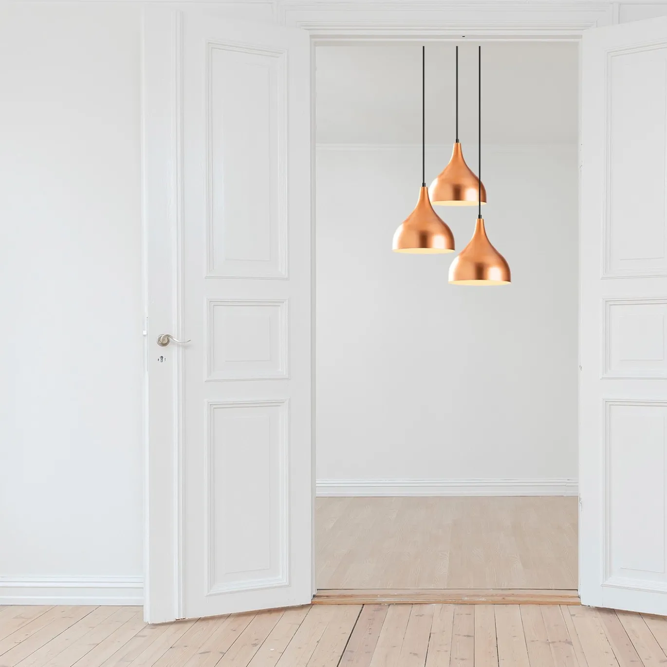 Hanglamp Saglam Funnel 3-Lichts Getrapt Koper