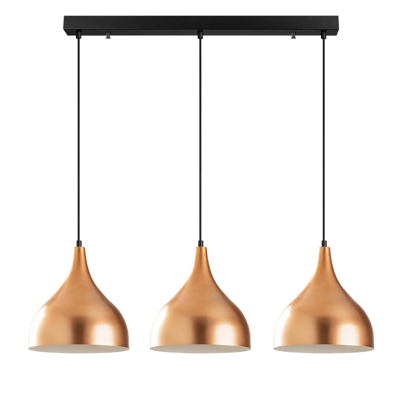 Hanglamp Saglam Funnel 3-Lichts Koper
