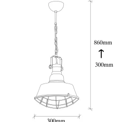 Hanglamp Saglam Industry Zwart