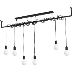 Hanglamp Salamanca 6-Lichts Zwart - Giga Meubel