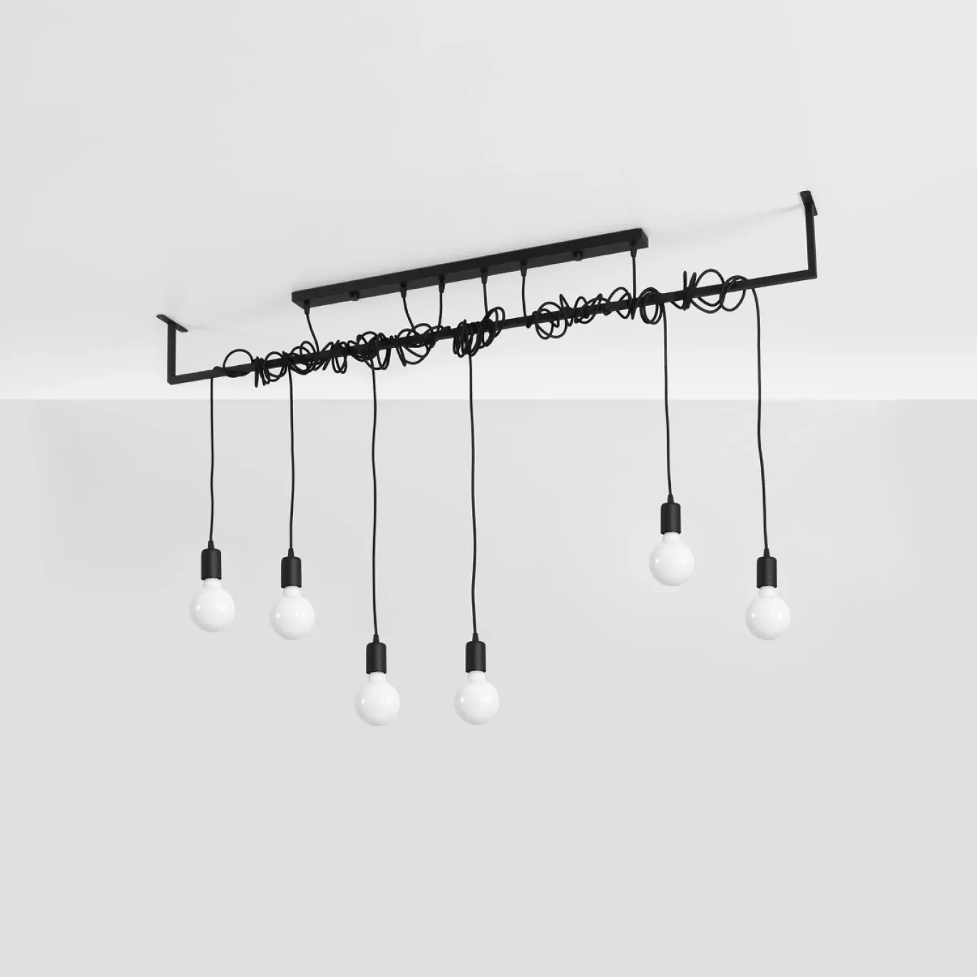 Hanglamp Salamanca 6-Lichts Zwart - Giga Meubel