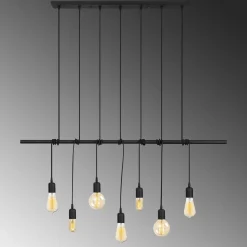 Hanglamp Salkim 7-Lichts Zwart