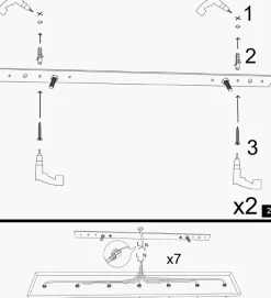 Hanglamp Salkim 7-Lichts Zwart