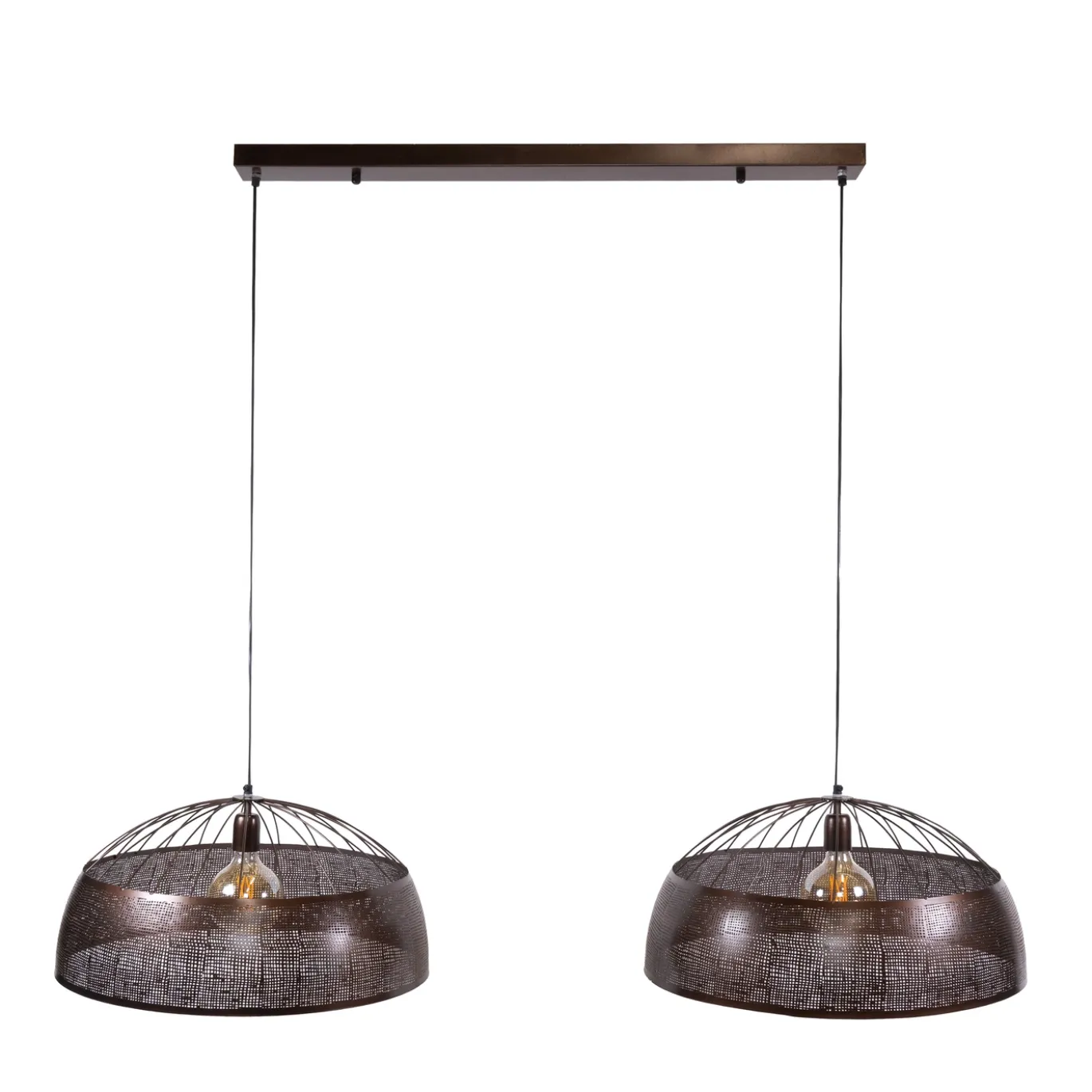 Hanglamp Screen Koper 2-Lichts Ø60cm - Giga Meubel
