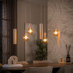 Hanglamp Senso 4+3-Lichts Beige - Giga Meubel