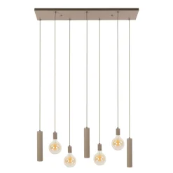 Hanglamp Senso 4+3-Lichts Beige - Giga Meubel