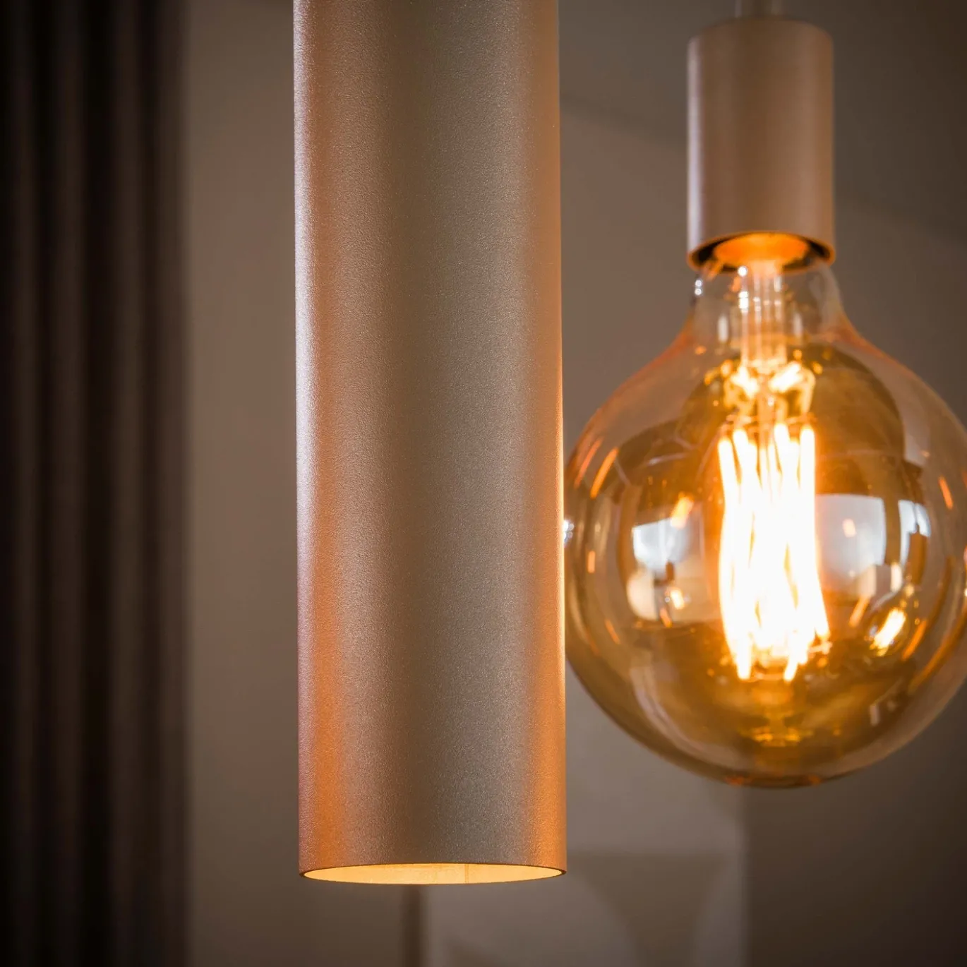 Hanglamp Senso 4+3-Lichts Beige - Giga Meubel