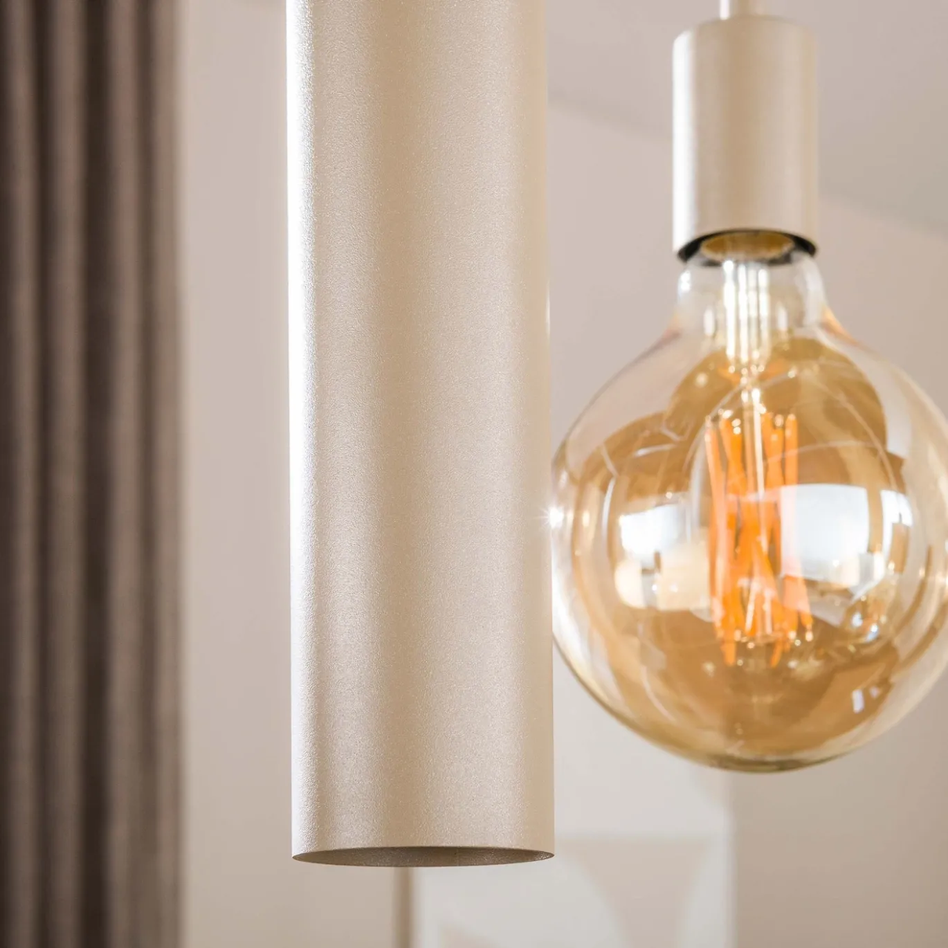 Hanglamp Senso 4+3-Lichts Beige - Giga Meubel