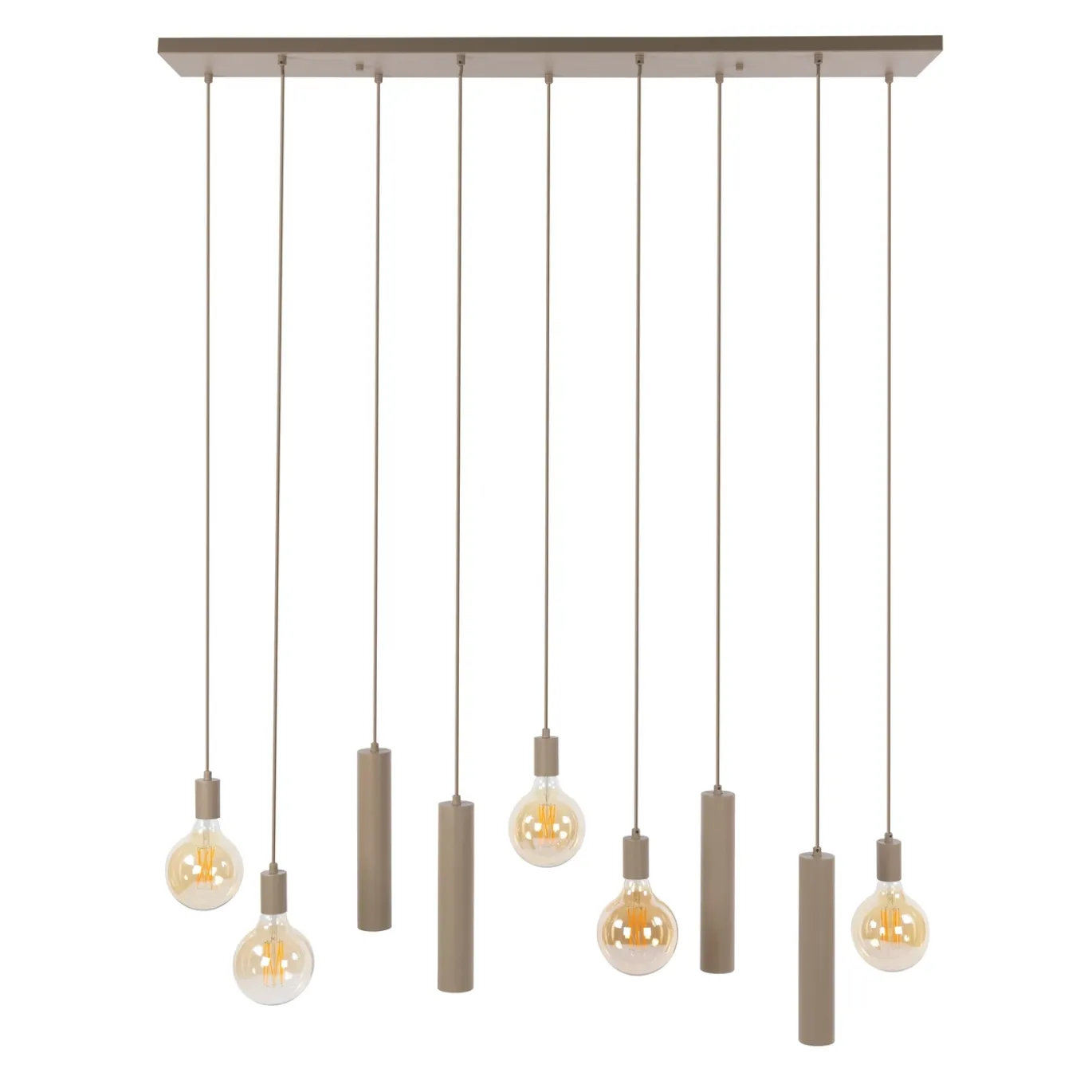 Hanglamp Senso 5+4-Lichts Beige - Giga Meubel