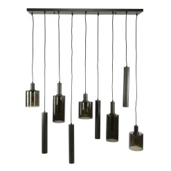 Hanglamp Sepiora 5+4-lichts Sienna Bruin - Giga Meubel