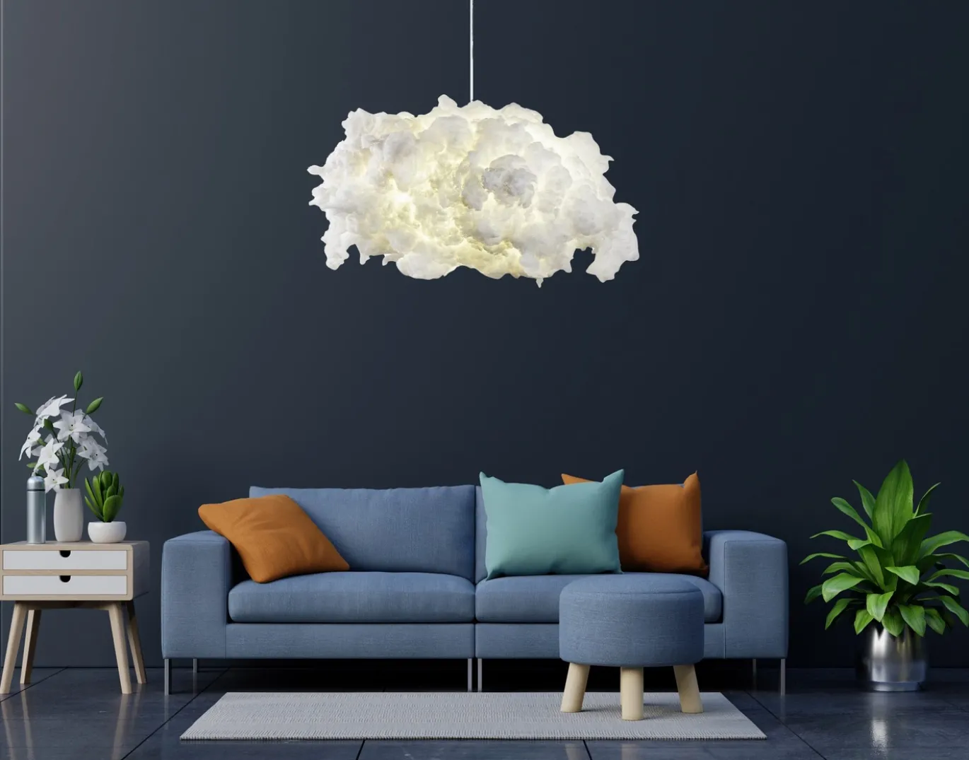 Hanglamp Serenity Wit Katoen