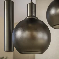 Hanglamp Sfera Tricolore 4+3-lichts Sienna Bruin-frosted - Giga Meubel
