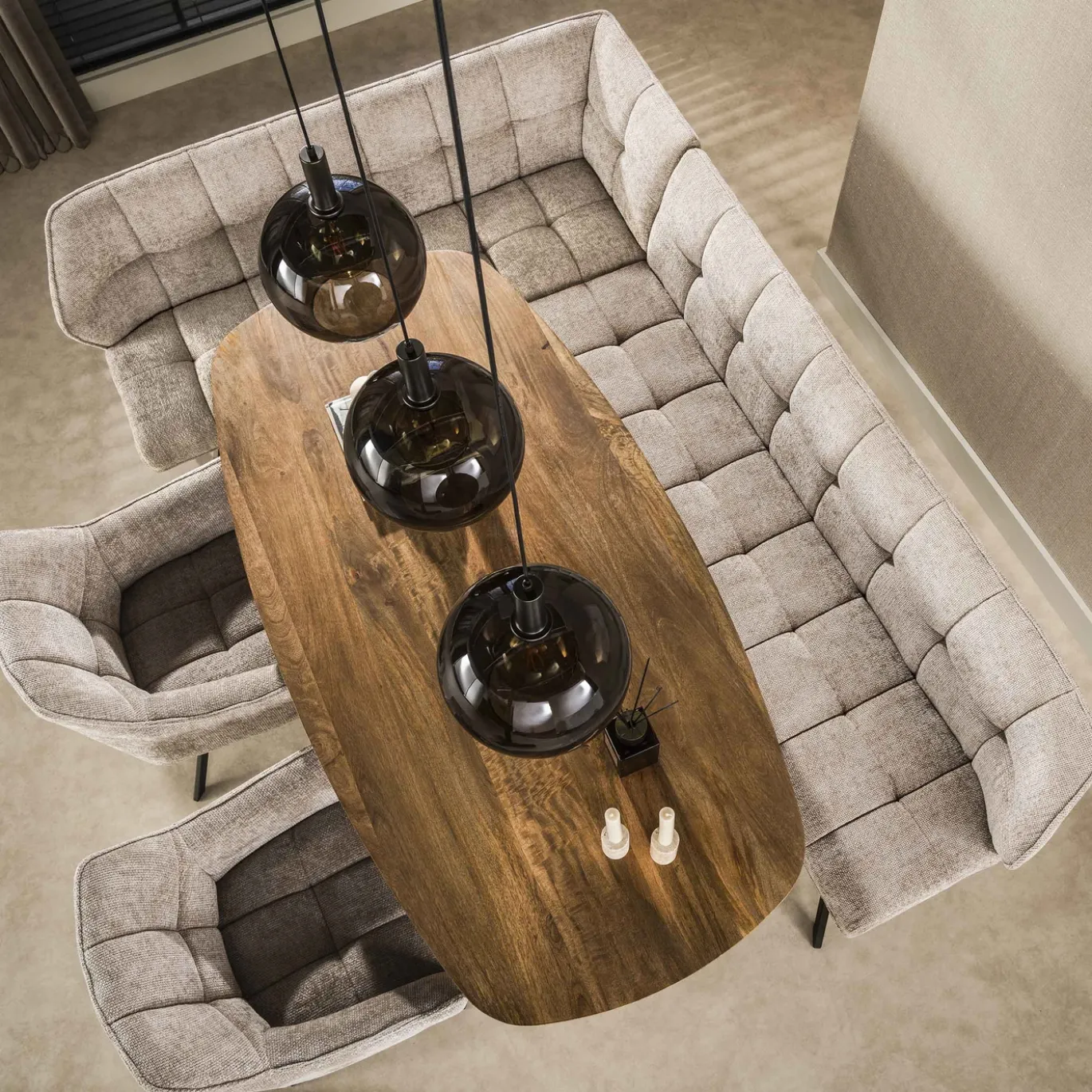 Hanglamp Sfera Tricolore 3-lichts Sienna Bruin - Giga Meubel