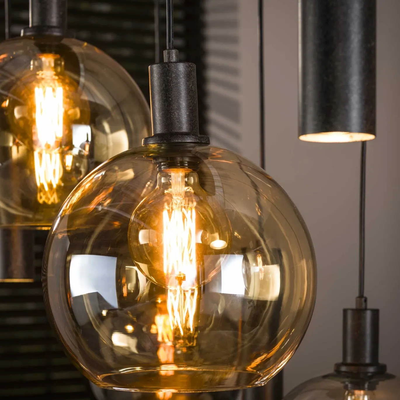 Hanglamp Sfera Tricolore 5+4-lichts Artic Zwart - Giga Meubel