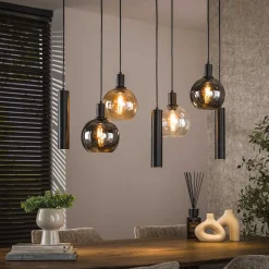 Hanglamp Sfera Tricolore 4+3-lichts Artic Zwart - Giga Meubel