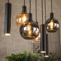 Hanglamp Sfera Tricolore 4+3-lichts Artic Zwart - Giga Meubel