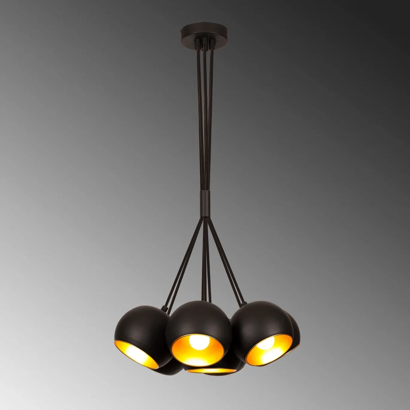 Hanglamp Sivani Cluster Zwart