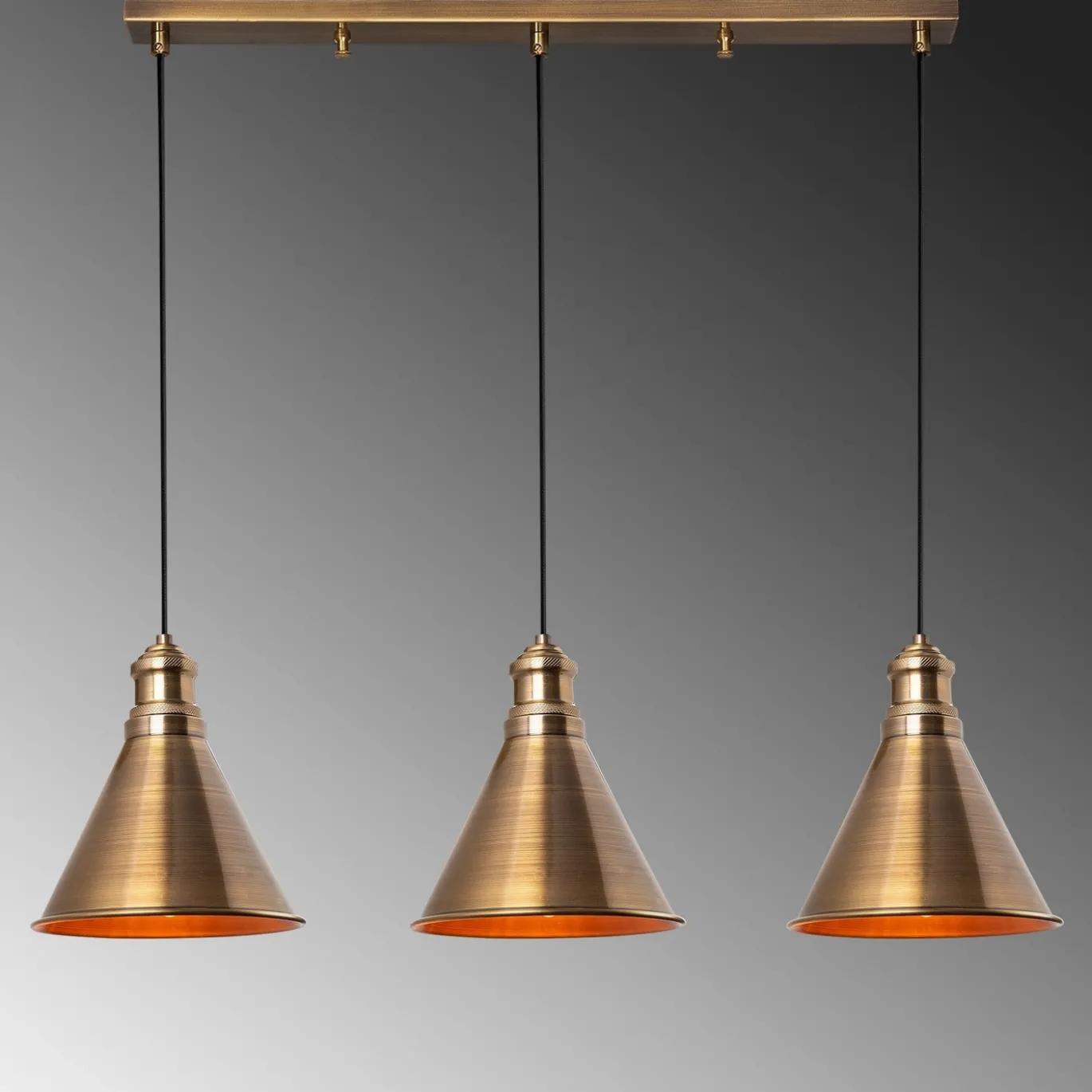 Hanglamp Sivani Triangle 3-Lichts Goud