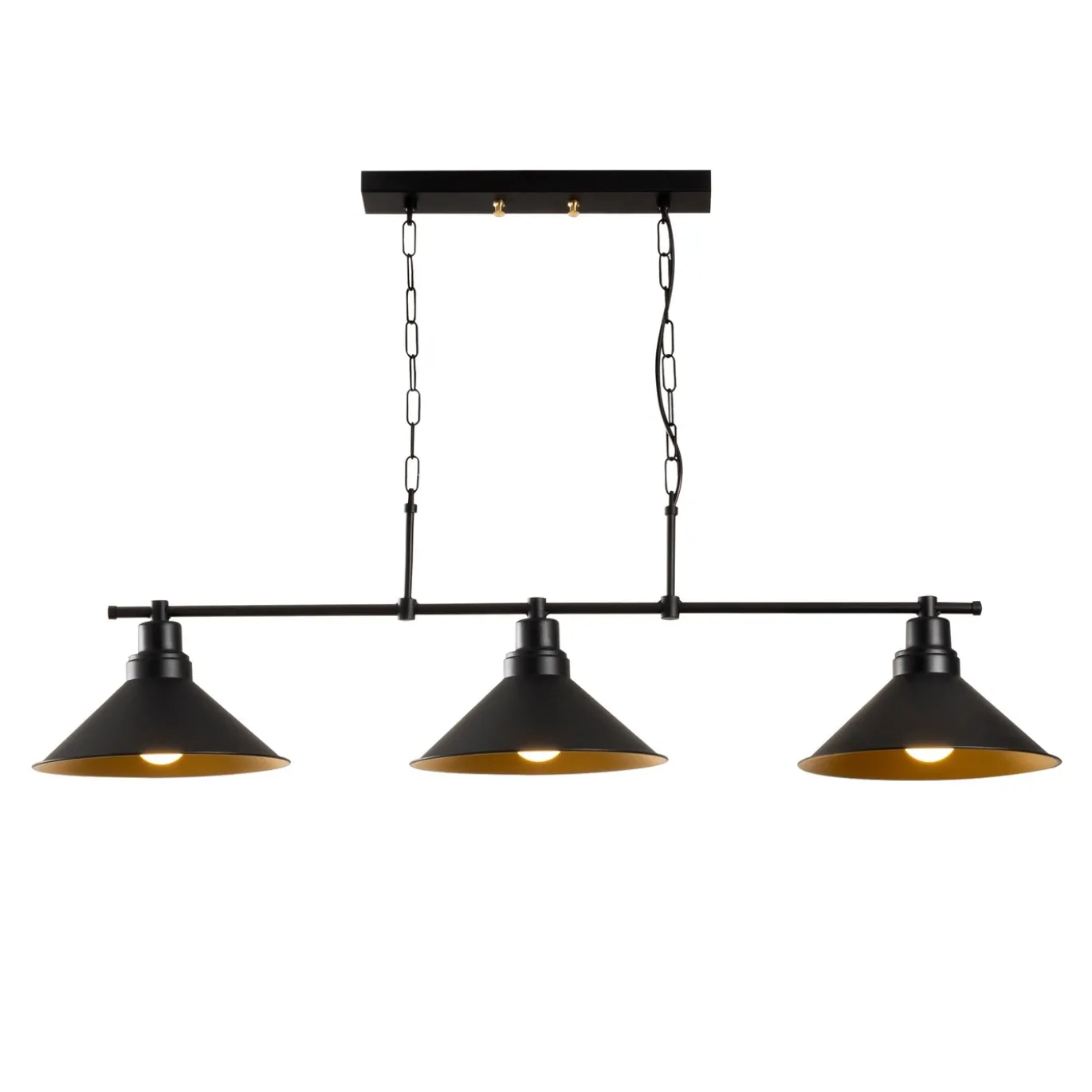 Hanglamp Sivani Vintage Zwart 3-Lichts