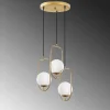 Hanglamp Skew Metaal Goud 3-Lichts