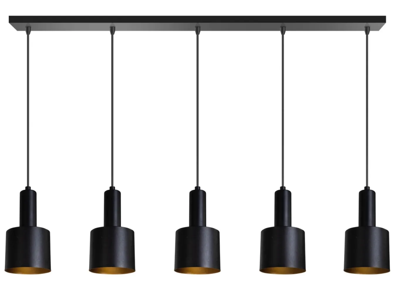 Hanglamp Sledge Metaal 5-Lichts Zwart - Giga Meubel