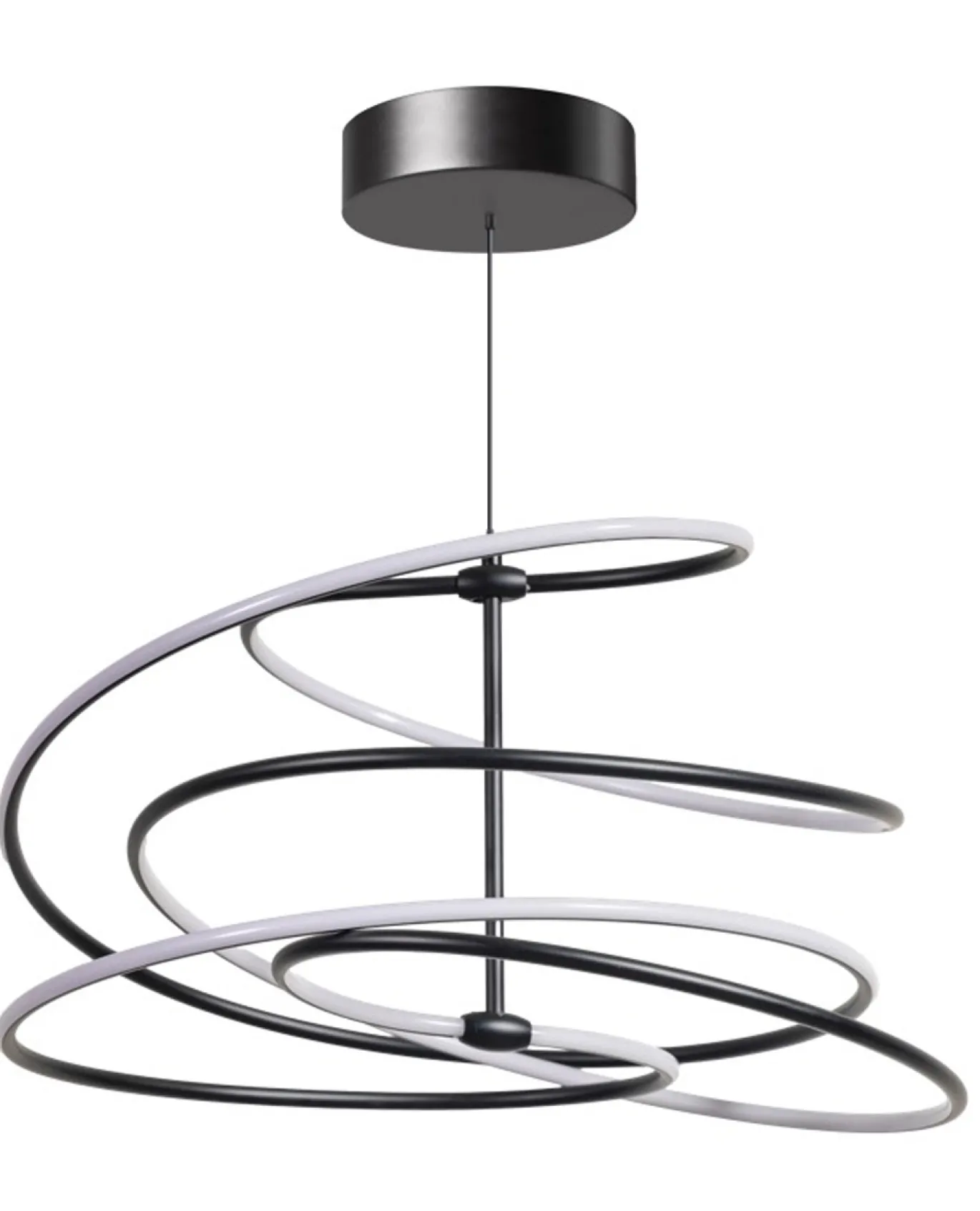 Hanglamp Slinger Zwart Ø52cm - Giga Meubel