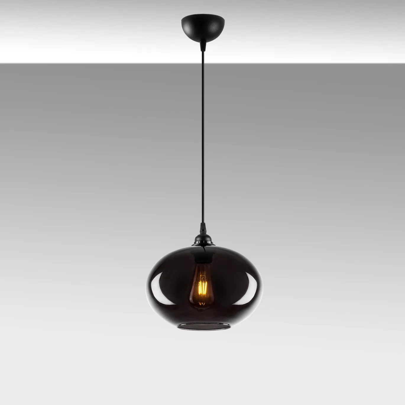 Hanglamp Smoked Glas Ø27cm