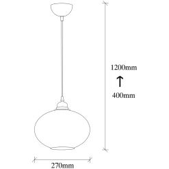 Hanglamp Smoked Glas Ø27cm