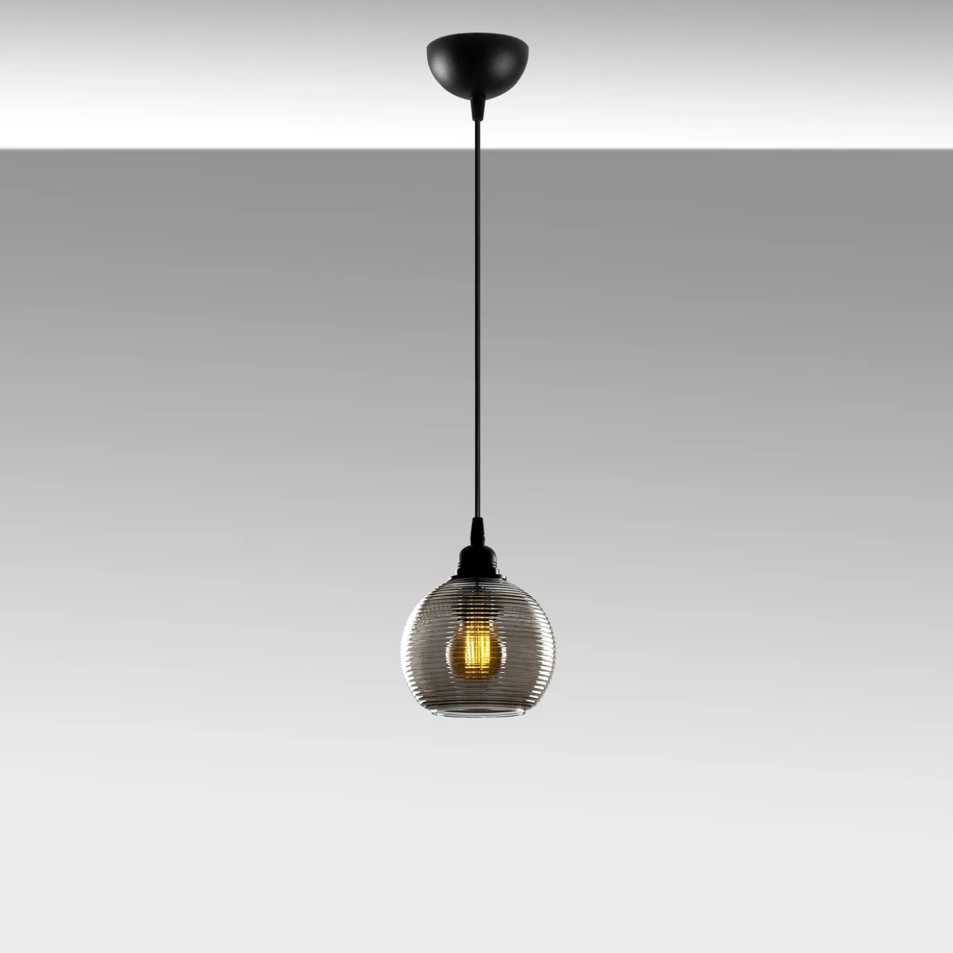 Hanglamp Smoked Rib Zwart