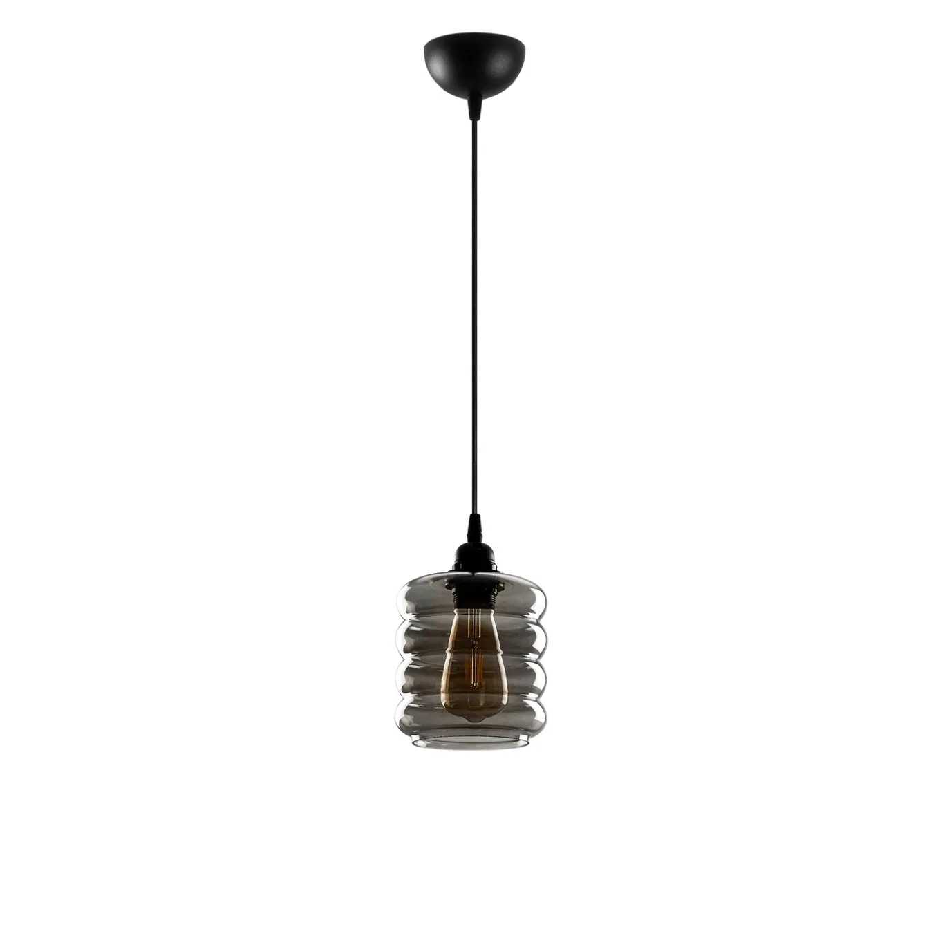 Hanglamp Smoked Tube Zwart