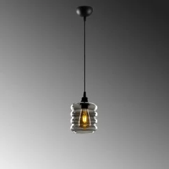 Hanglamp Smoked Tube Zwart